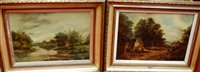 Lot 1061 - Circa 1900 school - Pair; Landscape studies,...