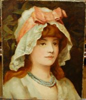 Lot 1082 - Early 20th century school - bust portrait of...