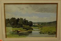 Lot 1086 - L Simon (English, circa 1900) - By the stream,...