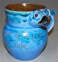 Lot 187 - A Barham Barnstaple art pottery mottoware jug,...
