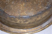 Lot 192 - A large early 20th century brass shallow bowl,...