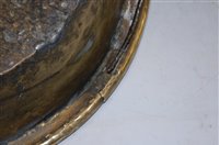 Lot 192 - A large early 20th century brass shallow bowl,...