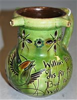 Lot 200 - A C.H. Brannan Barham art pottery puzzle jug,...