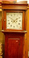 Lot 1093 - Late C18th provincial oak longcase clock...