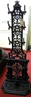 Lot 1102 - In the manner of Coalbrookdale - a black...