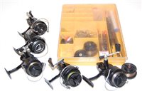 Lot 367 - A collection of Mitchell fishing reels;...