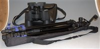 Lot 382 - A pair of Helios 10x50 binoculars; together...