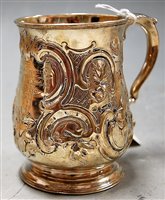 Lot 204 - A silver christening mug of bell shape, having...