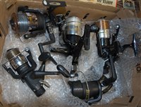 Lot 416 - A single box of various fishing reels to...