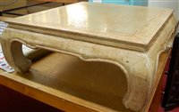 Lot 1156 - A contemporary Chinese painted elm square Kang...
