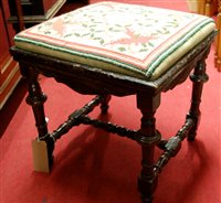 Lot 1163 - A 19th century stained fruitwood and floral...