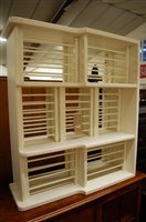 Lot 1168 - A contemporary white painted three division...