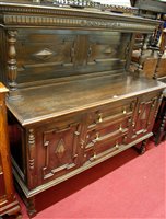 Lot 1171 - An early 20th century Jacobean moulded oak...