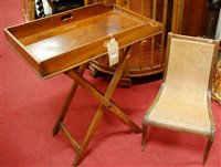 Lot 1180 - A 19th century mahogany butlers tray, on...