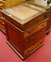 Lot 1198 - A mid-Victorian burr walnut three-quarter...