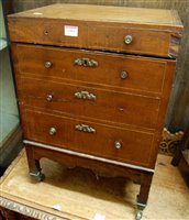 Lot 1203 - A 19th century mahogany, satinwood inlaid and...