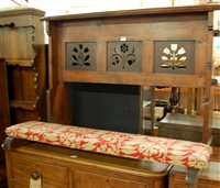Lot 1224 - A late Victorian pitched pine twin prayer...