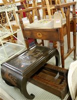 Lot 1231 - Occasional furniture to include; beech and...