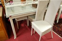 Lot 1233 - A contemporary Lloyd Loom painted wicker...