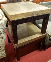 Lot 1294 - A pair of contemporary polished marble topped...