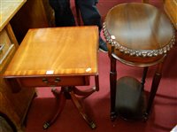 Lot 1255 - A reproduction mahogany pedestal dropflap...
