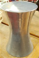 Lot 1260 - A contemporary polished aluminium circular...