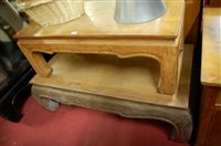 Lot 1262 - A contemporary Chinese rectangular low elm...