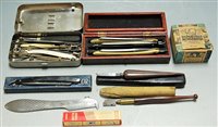 Lot 293 - A small collection of assorted surgical items,...