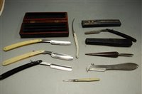 Lot 293 - A small collection of assorted surgical items,...