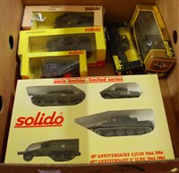 Lot 1401 - Six various boxed Solido 1/43 scale military...