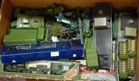 Lot 1411 - A box containing a quantity of mixed plastic...