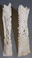 Lot 278 - An Indian bone ornament carved as an elongated...