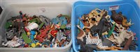 Lot 451 - Assorted Britains and other plastic figures,...