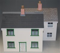 Lot 462 - Two painted scratch-built model houses