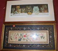 Lot 495 - Mixed lot to include framed silkwork, print,...