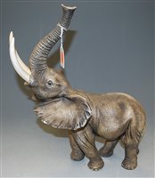 Lot 19 - A large resin figure of an elephant
