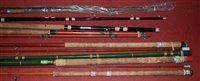 Lot 352 - A collection of assorted fishing rods to...
