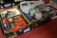 Lot 1522 - Two boxes of mixed Star Wars and other toys,...