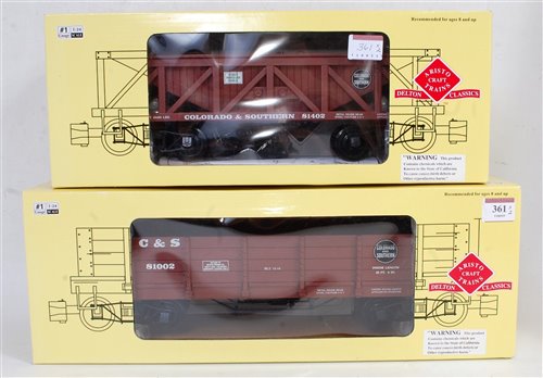 Lot 361 - 2x Aristocraft Trains G scale American...