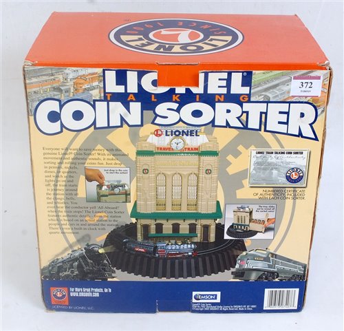Lot 372 - Lionel Talking Coin Sorter with instructions...
