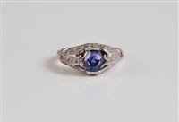 Lot 1167 - An early 20th century platinum, lavender...