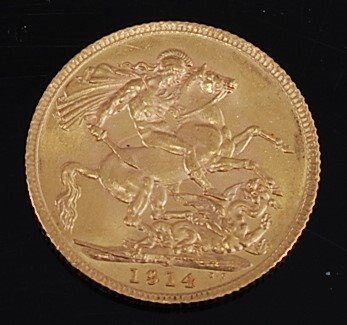 Lot 2043 - Great Britain, 1914 gold full sovereign,...
