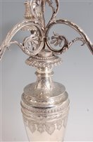 Lot 1122 - A Victorian silver four light candelabrum, the...