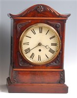 Lot 1548 - A Victorian mahogany bracket clock, having a...