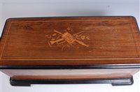 Lot 1244 - A late 19th century Swiss music box, the...