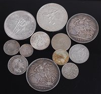 Lot 2024 - Mixed lot of silver British and world coins,...