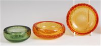 Lot 87 - A pair of Whitefriars 1960s amber coloured...