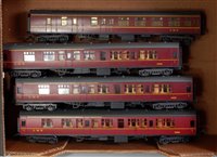 Lot 441 - 7x Lima maroon LMS bogie coaches with various...