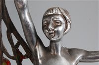 Lot 227 - An Art Deco polished and chromed metal figure...