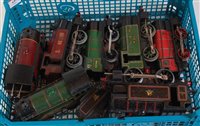 Lot 444 - Tray containing seven Hornby 0-4-0 locos, c/w,...